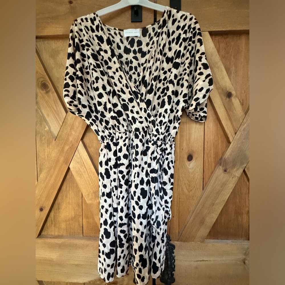 Leopard mini wrap dress